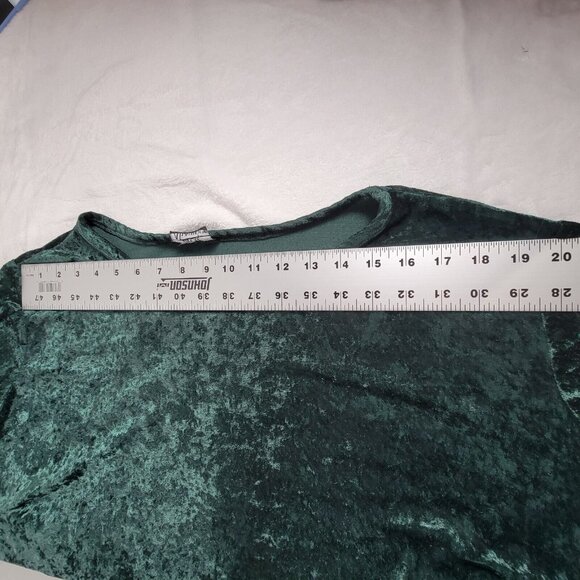 Vintage Brett Alixander Womens Green Crushed Velvet Oversized Tunic Art To Wear - Picture 4 of 7